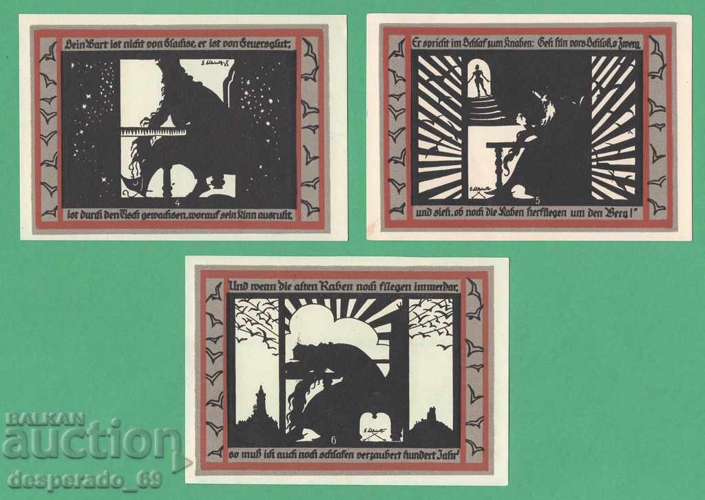 Auction  (¯` '• .¸NOTGELD (gr. Rossla) 1921 UNC -6 banknotes¸. •' ´¯)