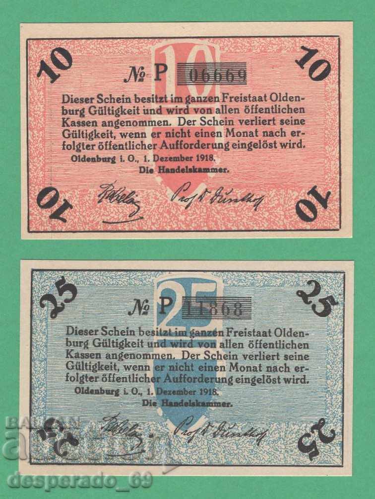 (¯` '• .¸NOTGELD (Oldenburg) 1918 UNC -2 banknotes •' ´¯) with price 4.80 BGN | € 2.45