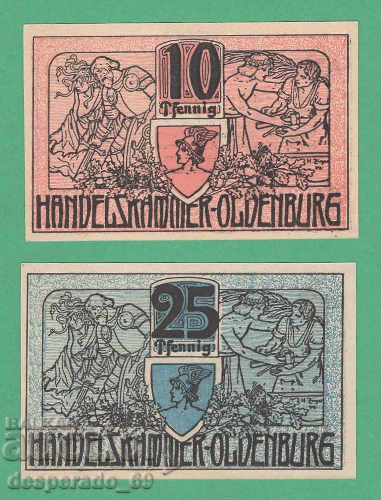 (¯ "" .¸NOTGELD (Oldenburg) 1918 UNC -2 τραπεζογραμμάτια • "´¯)