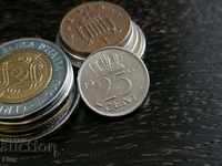 Монета - Холандия - 25 цента | 1965г.