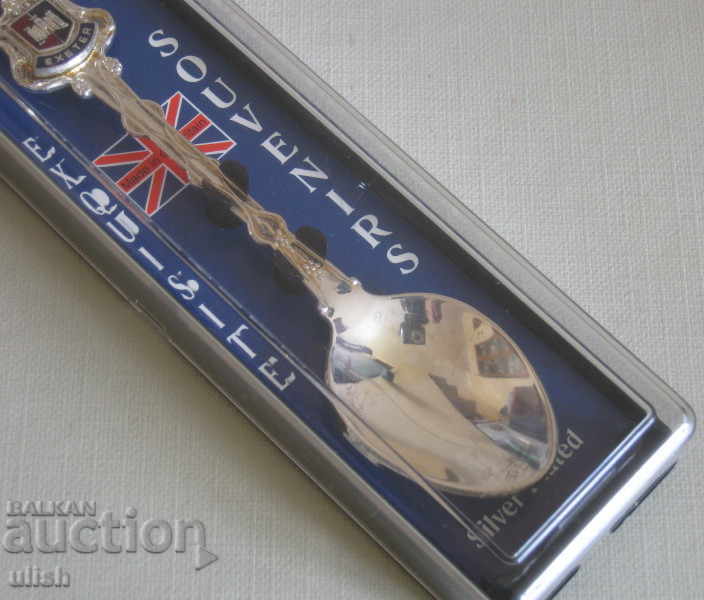 Exeter UK English silver plated spoon box with price 15.00 BGN | € 7.67 Exeter UK English silver plated spoon box with price 15.00 BGN | € 7.67