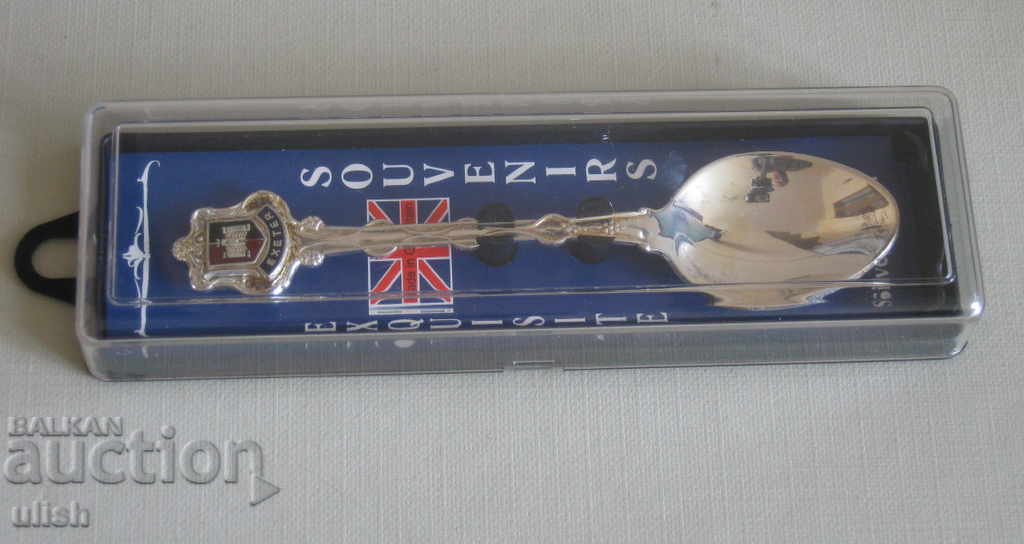 Exeter UK English silver plated spoon box