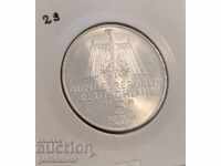 Германия 5 марки 1971г Сребро-Юбилейни,UNC