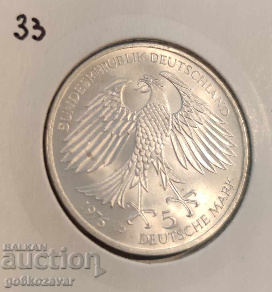 Germania 5 timbre 1976 Jubileu de argint, UNC