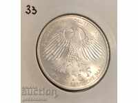 Германия 5 марки 1976г Сребро-Юбилейни,UNC