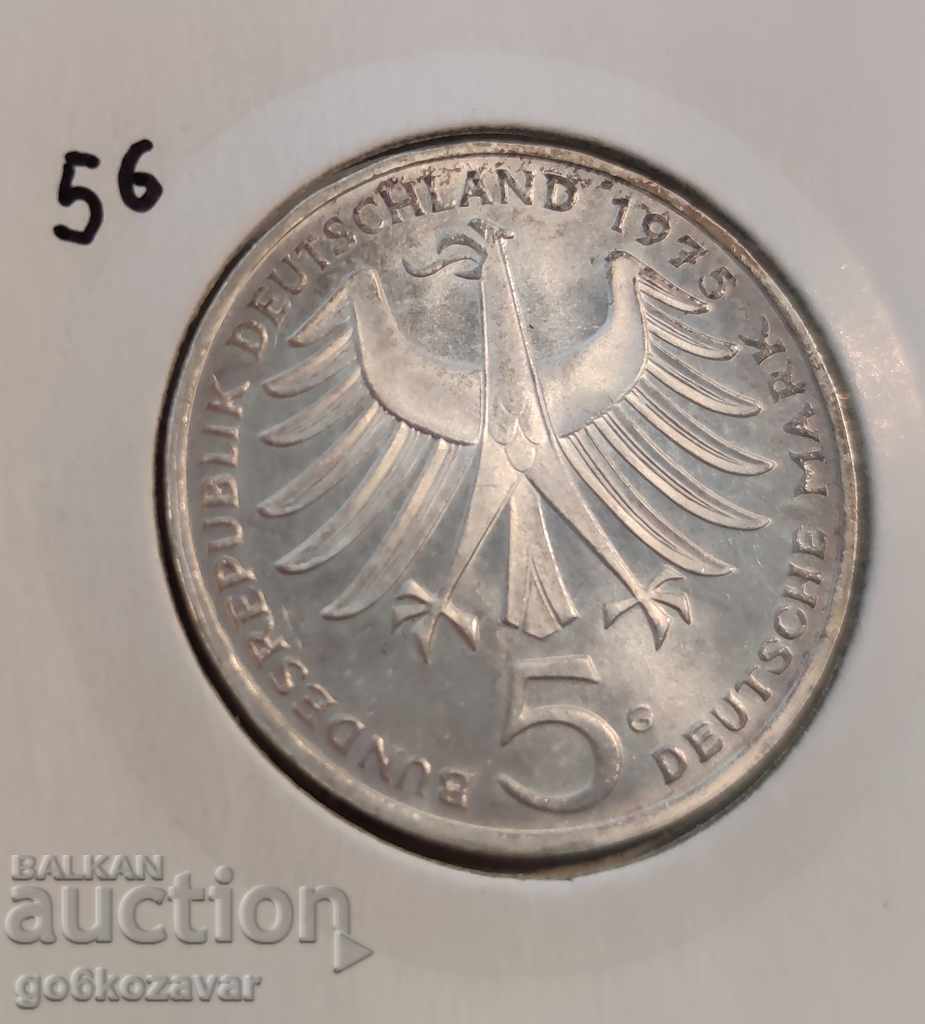 Germany 5 stamps 1975 Silver-Jubilee, UNC