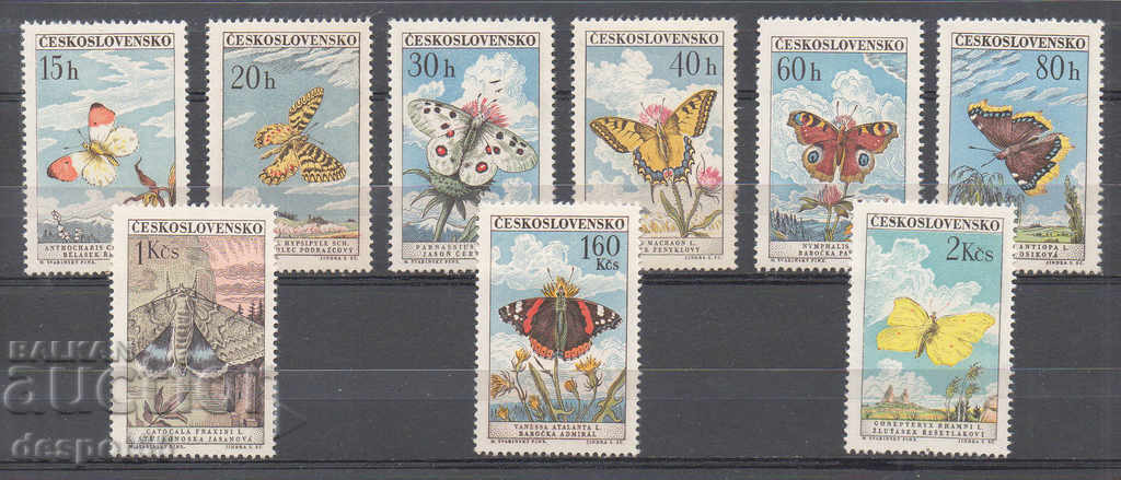 1961. Czechoslovakia. Butterflies and moths.
