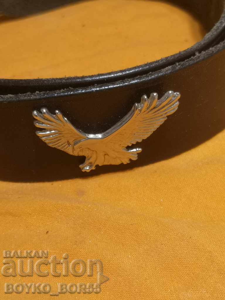 Μοναδική αγγλική Rocker αυθεντική δερμάτινη ζώνη με τιμή 68.00 BGN | € 34.77 Μοναδική αγγλική Rocker αυθεντική δερμάτινη ζώνη με τιμή 68.00 BGN | € 34.77