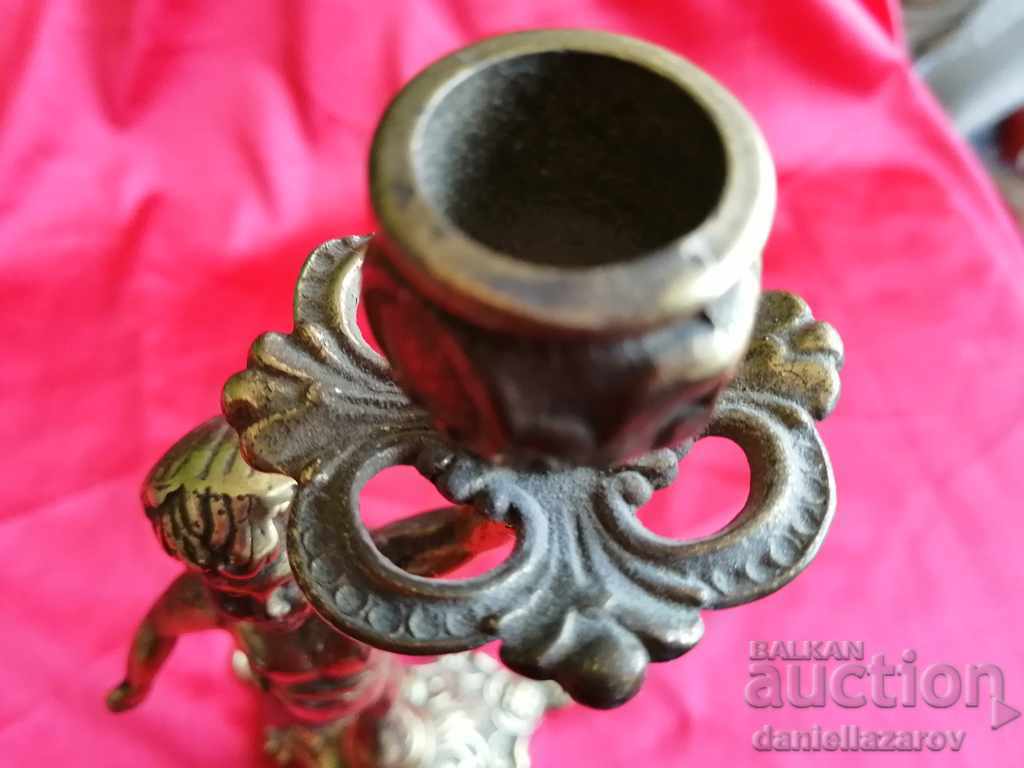 Delivery of Old Bronze BAROQUE Candlestick Boy Delivery of Old Bronze BAROQUE Candlestick Boy