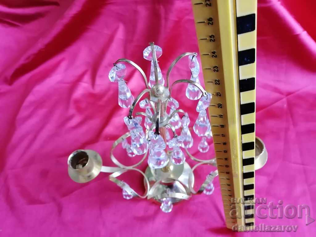 Beautiful Candlestick with Crystals GOLD 24K - 6 Beautiful Candlestick with Crystals GOLD 24K - 6