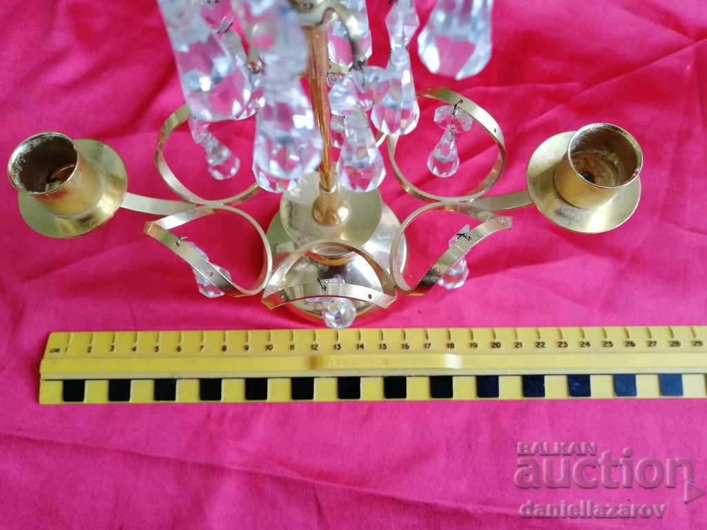Beautiful Candlestick with Crystals GOLD 24K - 7 Beautiful Candlestick with Crystals GOLD 24K - 7