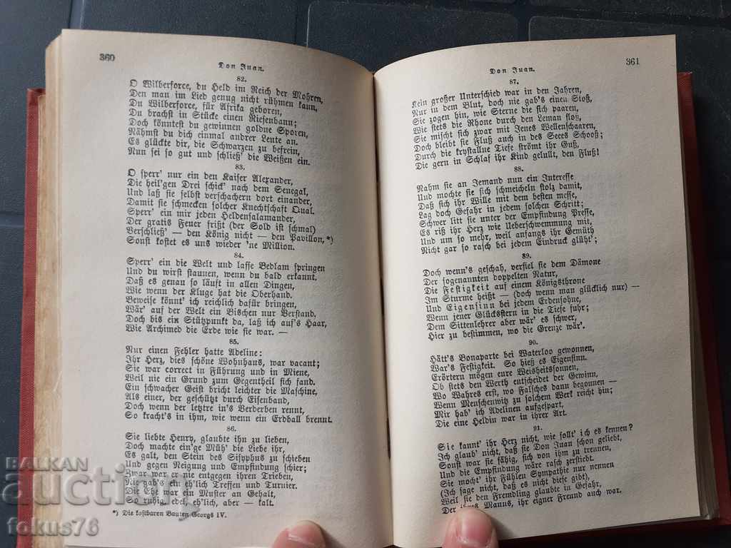 ANTIQUE BOOK - LORD BYRON - ADOLF SEUBERT - 7 ANTIQUE BOOK - LORD BYRON - ADOLF SEUBERT - 7