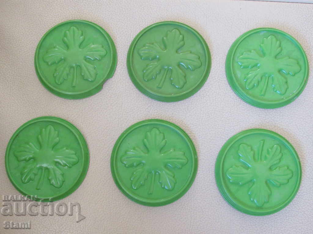 Set of 6 coasters from the 1920s. - 7 Set of 6 coasters from the 1920s. - 7