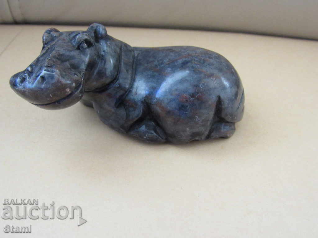 A lying hippopotamus of soapstone, with a new, lower price