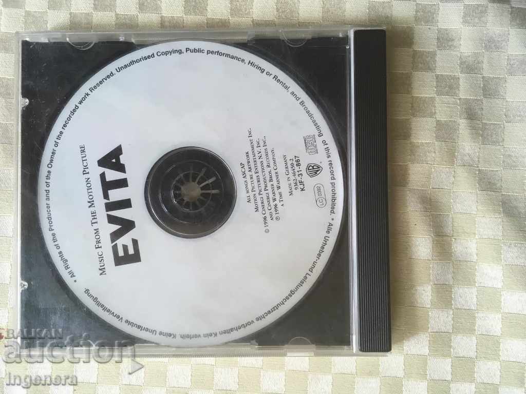 CD CD MUSIC-EVITA with price 3.00 BGN | € 1.53 CD CD MUSIC-EVITA with price 3.00 BGN | € 1.53