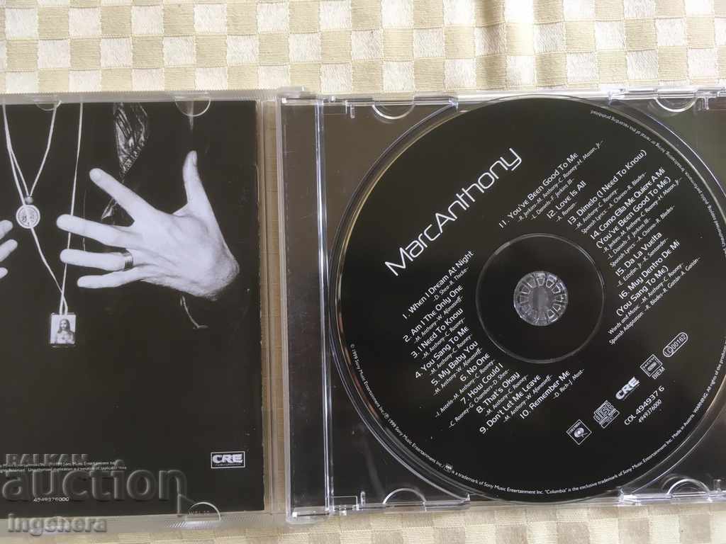 CD CD MUSIC-MARC ANTHONY with price 4.00 BGN | € 2.05 CD CD MUSIC-MARC ANTHONY with price 4.00 BGN | € 2.05