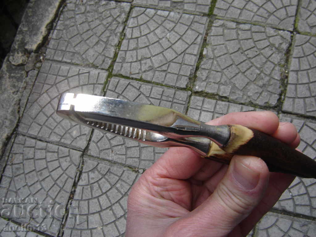 OLD NUT CRUSHER WITH DEER HORN - 6 OLD NUT CRUSHER WITH DEER HORN - 6