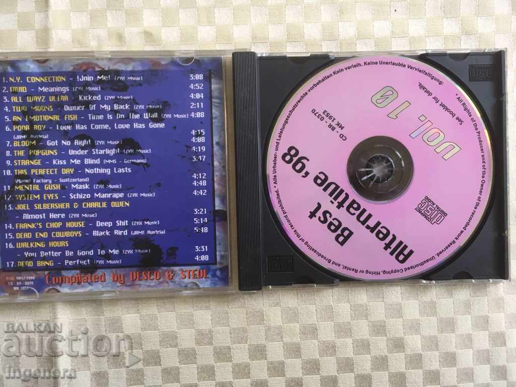 CD CD MUSIC-BEST ALTERNATIVE-98 with price 3.00 BGN | € 1.53 CD CD MUSIC-BEST ALTERNATIVE-98 with price 3.00 BGN | € 1.53