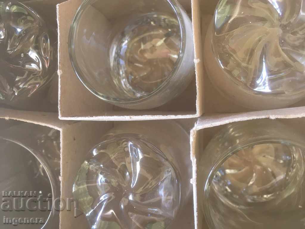 GLASS GLASSES SMALL GLASS FOR BRANDY-SET 6 PCS