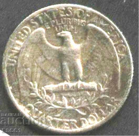 Coin 25 cents 1/4 dollar 1972 from the USA with price 2.50 BGN | € 1.28 Coin 25 cents 1/4 dollar 1972 from the USA with price 2.50 BGN | € 1.28