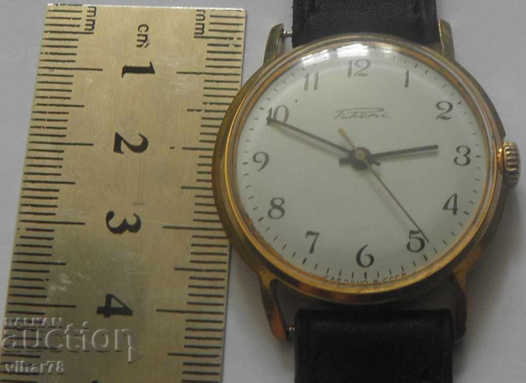 ПОЗЛАТЕН 20 МИКРОНА МЪЖКИ РЪЧЕН ЧАСОВНИК РАКЕТА КАТО НОВ - 5