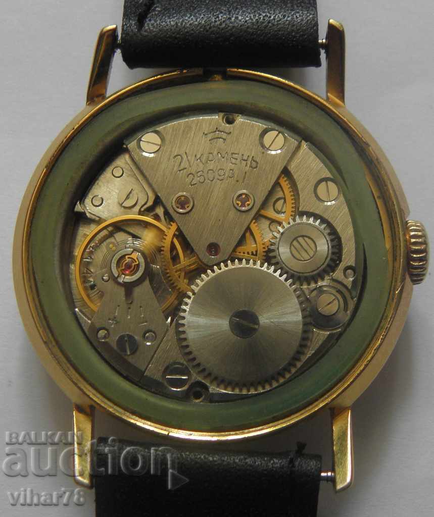 ПОЗЛАТЕН 20 МИКРОНА МЪЖКИ РЪЧЕН ЧАСОВНИК РАКЕТА КАТО НОВ - 6