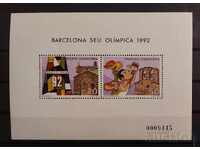 Spanish Andorra 1987 Sport/Olympic Games Block MNH