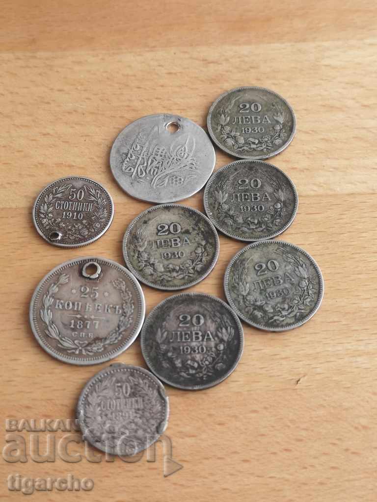 Old silver coins Old silver coins