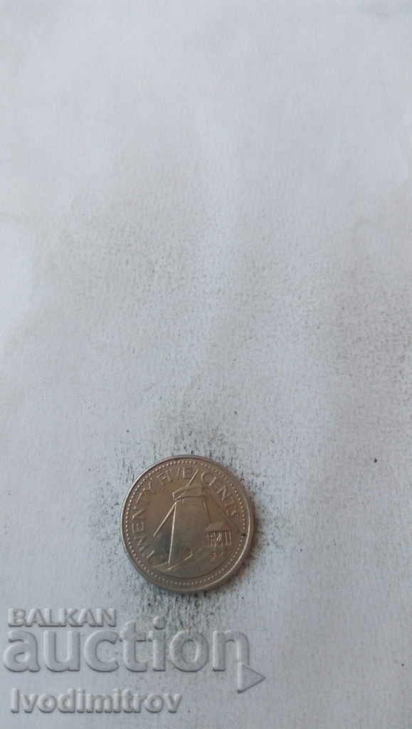 Barbados 25 cents 2003 with price 1.35 BGN | € 0.69 Barbados 25 cents 2003 with price 1.35 BGN | € 0.69