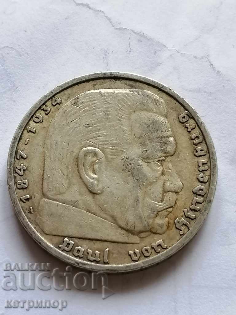 5 marks Germany 1935 A silver. 5 marks Germany 1935 A silver.