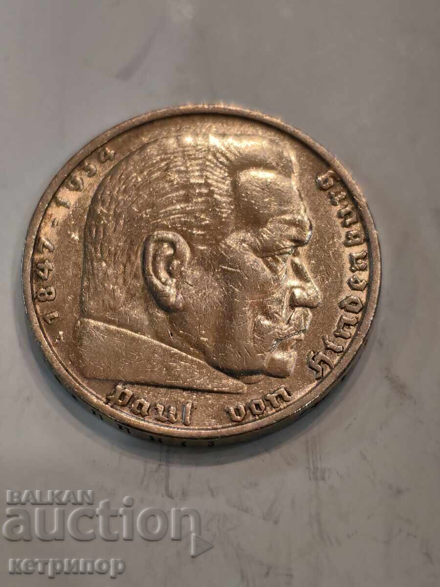 5 mărci Germania 1935 a argint