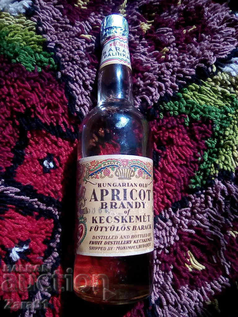 Unique bottle of apricot brandy vintage 1958 year RRRRRRR