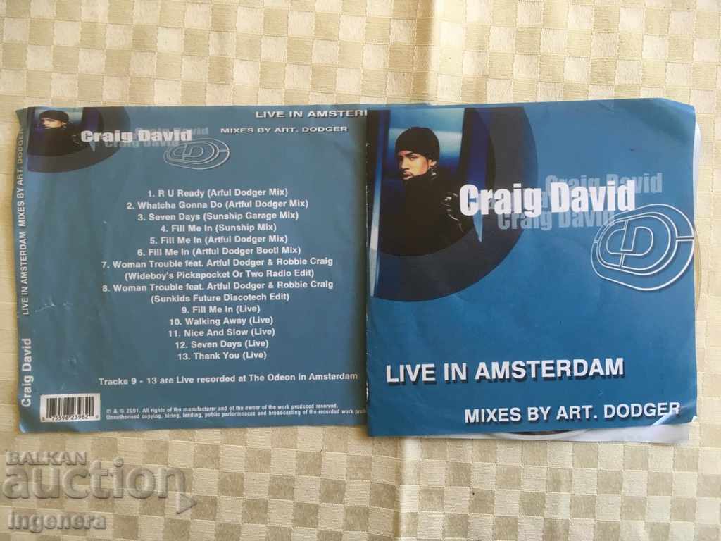 CD CD MUZICA-CRAIG DAVID cu preț 3.00 BGN | € 1.53 CD CD MUZICA-CRAIG DAVID cu preț 3.00 BGN | € 1.53