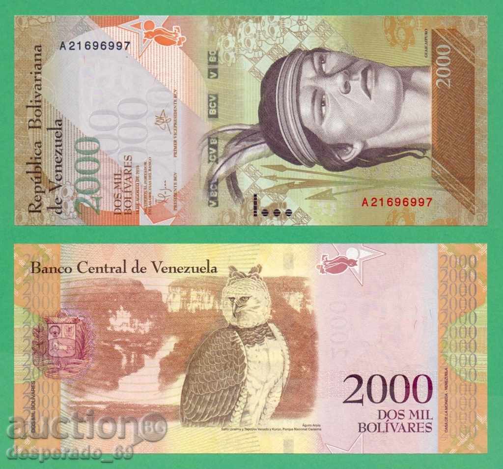 ¯`'•.¸ Venezuela 2000 Bolivares 2016 UNC ¸.•'´¯ ¯`'•.¸ Venezuela 2000 Bolivares 2016 UNC ¸.•'´¯