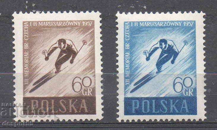 1957. Polonia. Al 12-lea Memorial Ski Downhill.