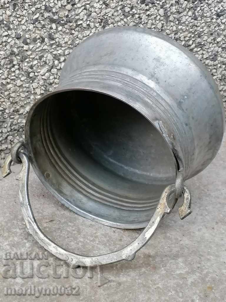 Old copper cauldron, copper, cauldron, forged vessel - 5 Old copper cauldron, copper, cauldron, forged vessel - 5