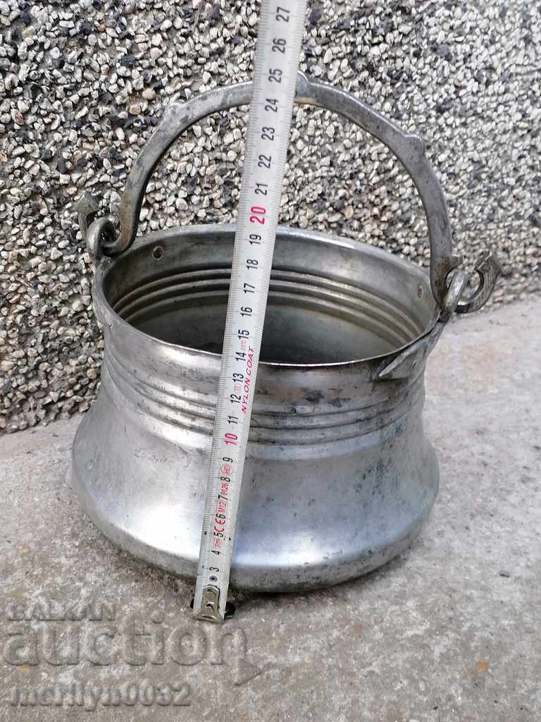 Old copper cauldron, copper, cauldron, forged vessel - 7 Old copper cauldron, copper, cauldron, forged vessel - 7