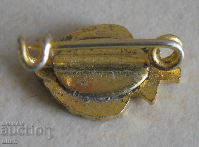 Old gilded monarchy crown enamel badge with price 3.00 BGN | € 1.53 Old gilded monarchy crown enamel badge with price 3.00 BGN | € 1.53