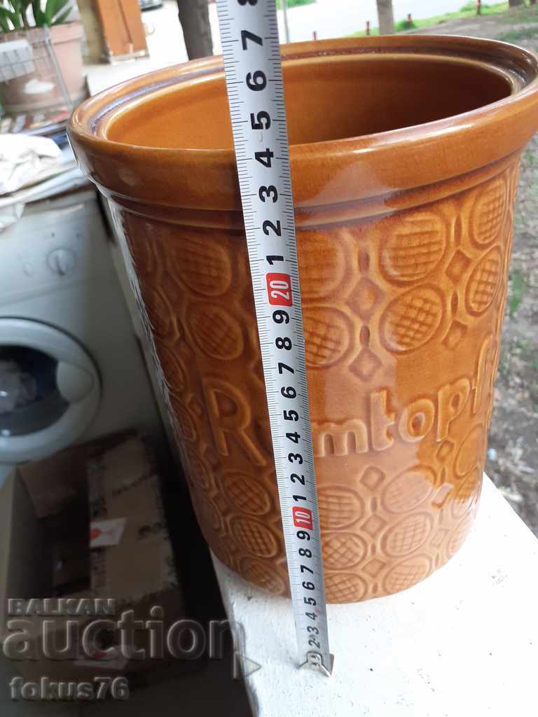 Auction OLD VASE POT GERMAN CERAMICS RUMTOPF Auction OLD VASE POT GERMAN CERAMICS RUMTOPF