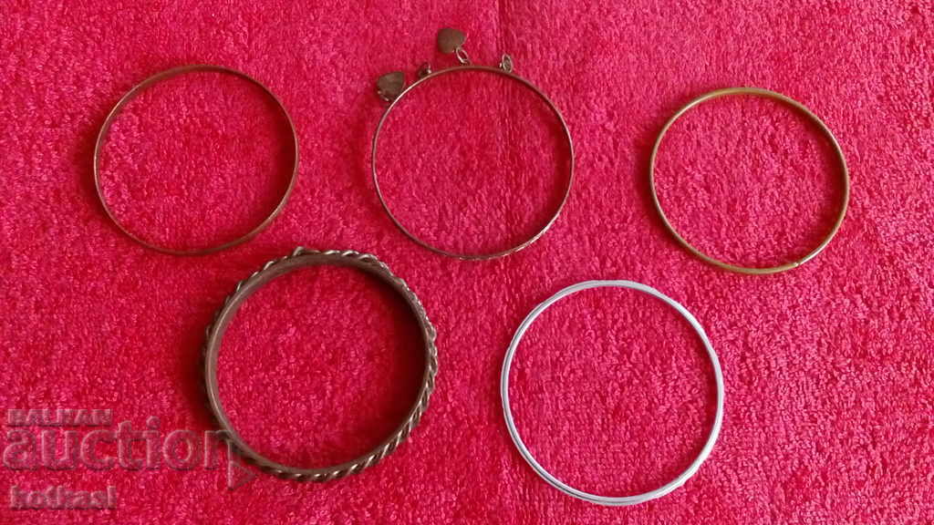 Lot 5 old metal bracelets