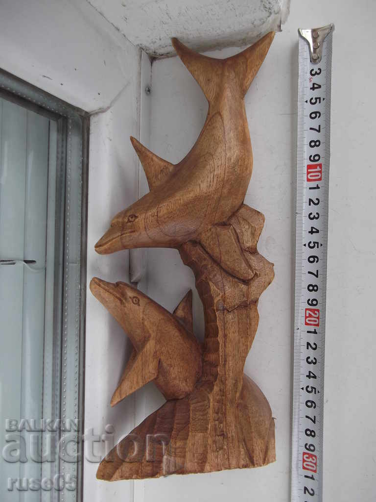Figure "Pair of dolphins" wooden - 5 Figure "Pair of dolphins" wooden - 5