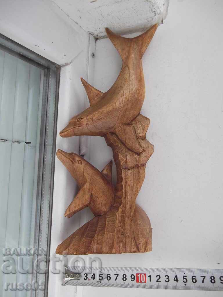 Figure "Pair of dolphins" wooden - 6 Figure "Pair of dolphins" wooden - 6