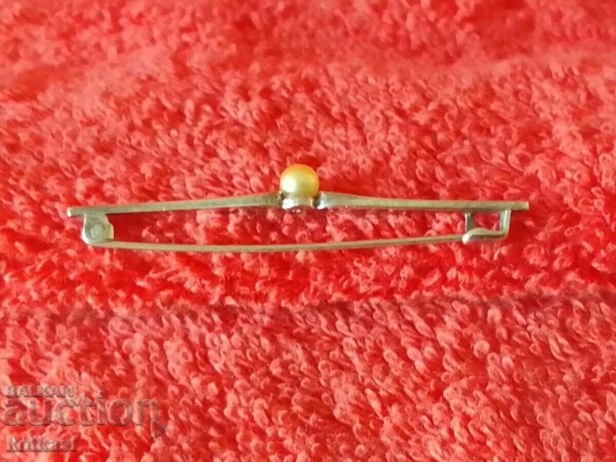 Old silver brooch semi-precious stone pearl mark - 5 Old silver brooch semi-precious stone pearl mark - 5