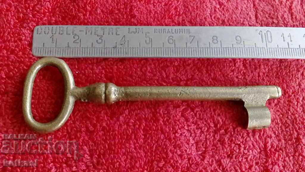 Old large metal bronze brass key Old large metal bronze brass key