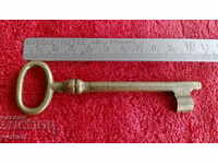 Cheie veche mare din alamă, metal, bronz