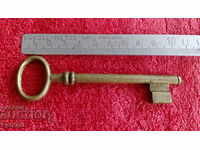 Old large metal bronze brass key