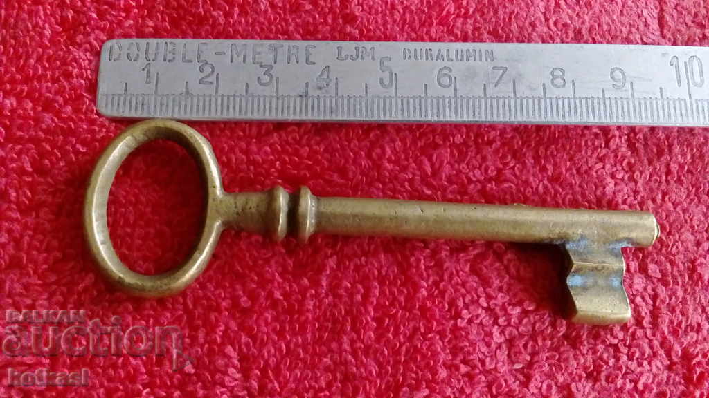 Old metal bronze brass key
