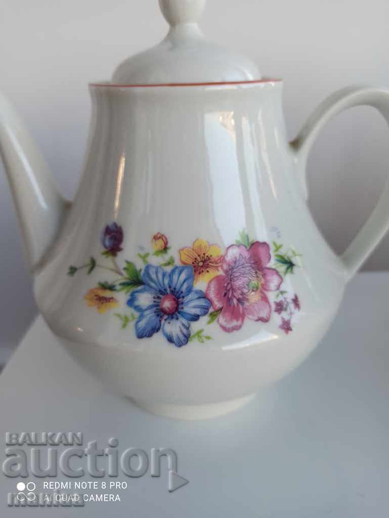 Porcelain teapot marked with price 35.00 BGN | € 17.90 Porcelain teapot marked with price 35.00 BGN | € 17.90