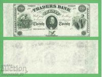 (¯`'•.¸   САЩ  20 долара 1860's  UNC   ¸.•'´¯)