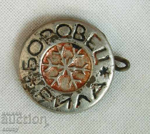 Old metal badge Borovets Rila